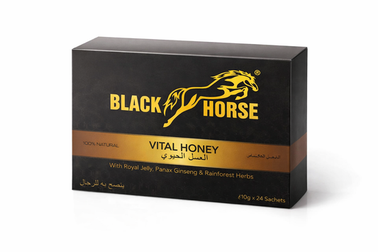 🐎 Black Horse – Caja con 24 Sobres (experimenta la fuerza, la pasión y la intensidad)