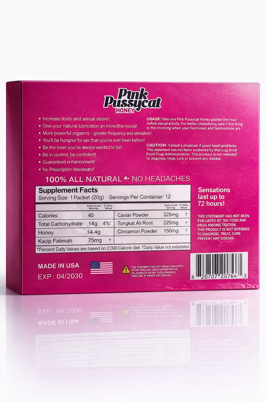 💗 Pink Pussycat – Caja con 12 Sobres (Déjate envolver por la intensidad)